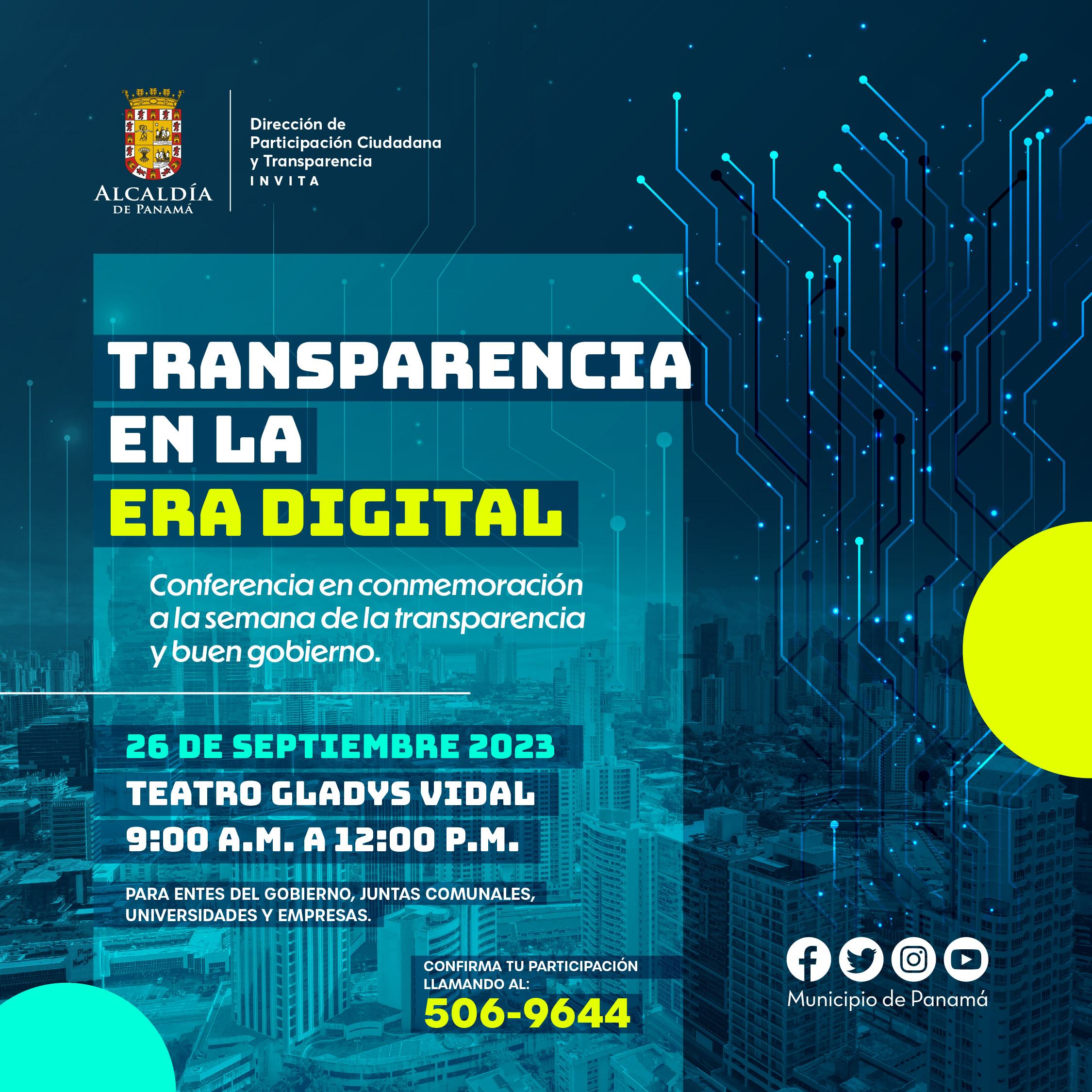Viene la conferencia “Transparencia en la Era Digital”